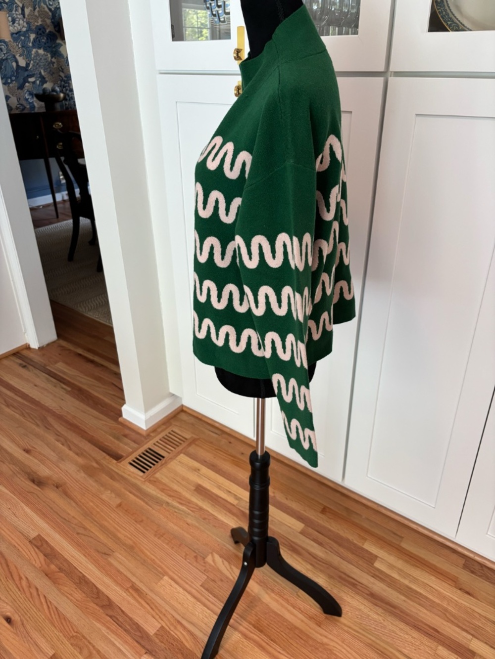 Anthropologie Green Patterned Knit Sweater – Size S - Picture 4 of 9